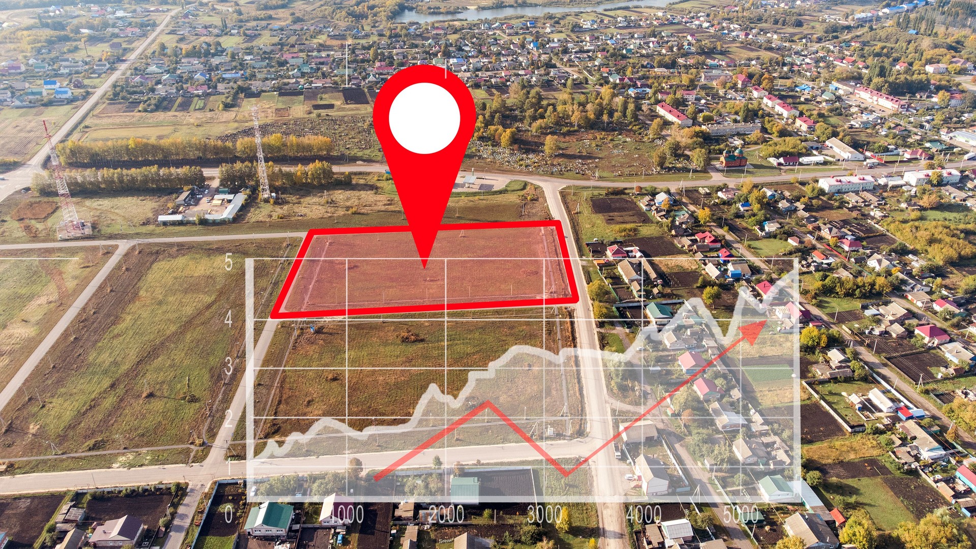 Sale, development, lease, purchase, or investment. Registration of real estate properties with GPS to obtain a map showing their location and size. The concept of residential construction.